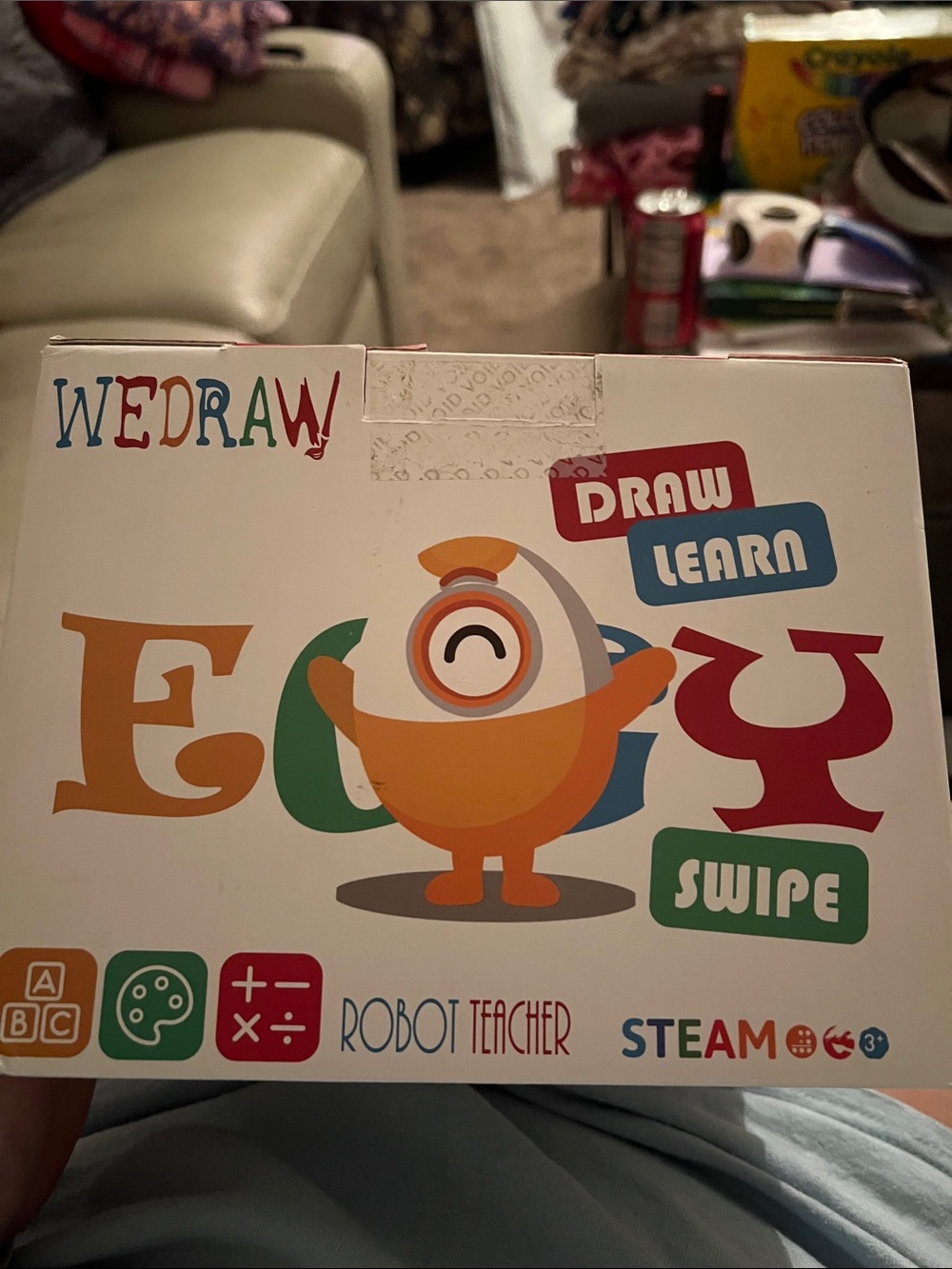 Orange Robot Teacher Kids Learning Toy - Draw & Learn